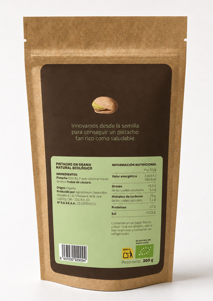 Pistacho en grano natural ecológico