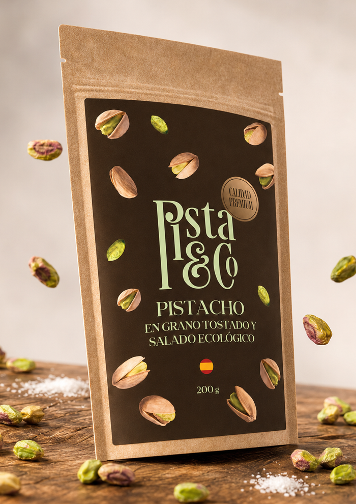 Pistacho en grano tostado y salado ecológico