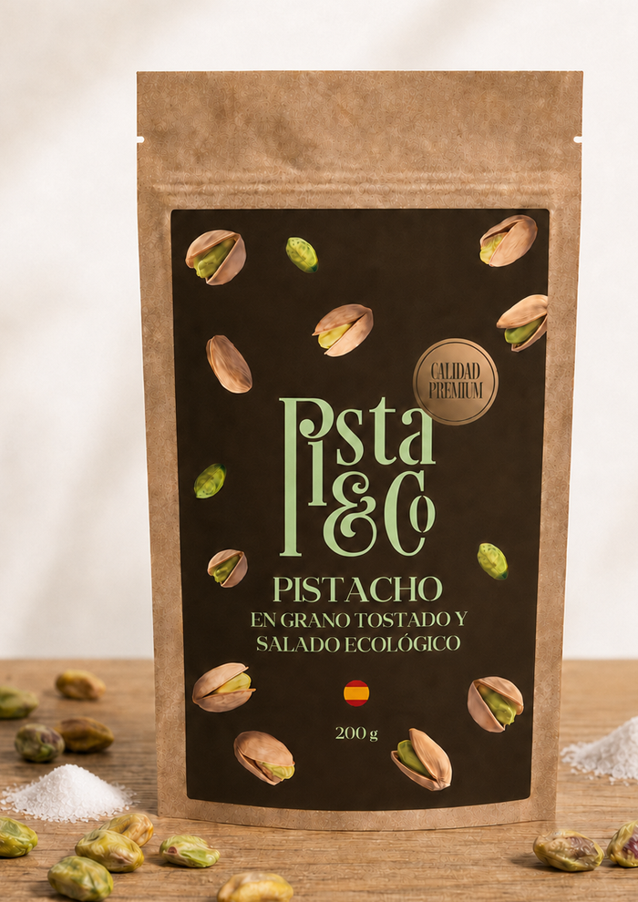 Pistacho en grano tostado y salado ecológico
